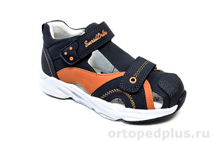 Сандалии 55-433S синий/оранжевый Сандалии 55-433S синий/оранжевый